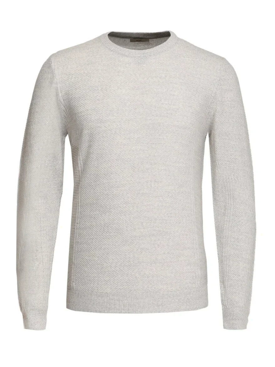 Light Grey Knitwear Sweatshirt - 6