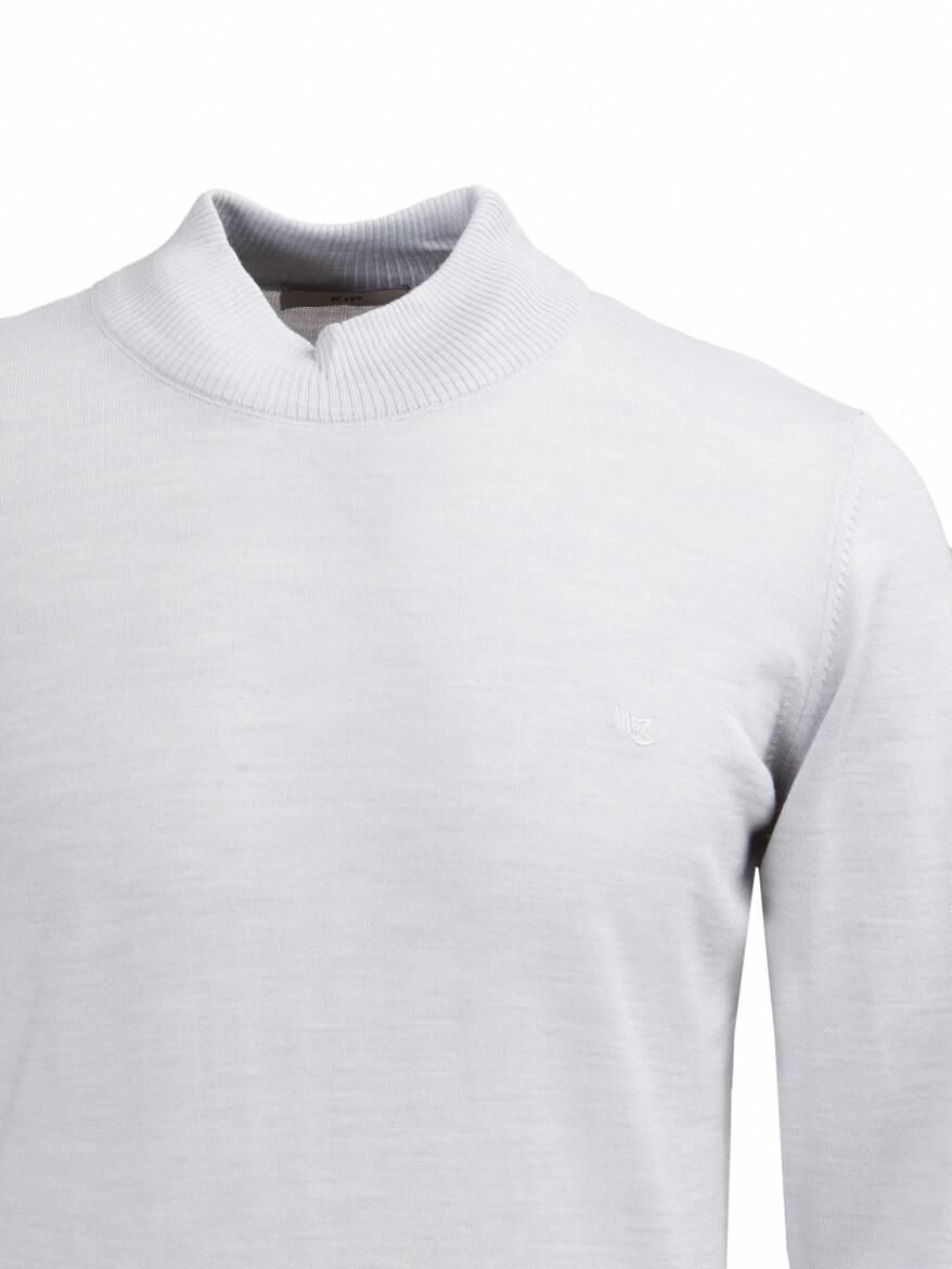 Light Grey Knitwear Sweatshirt - 2