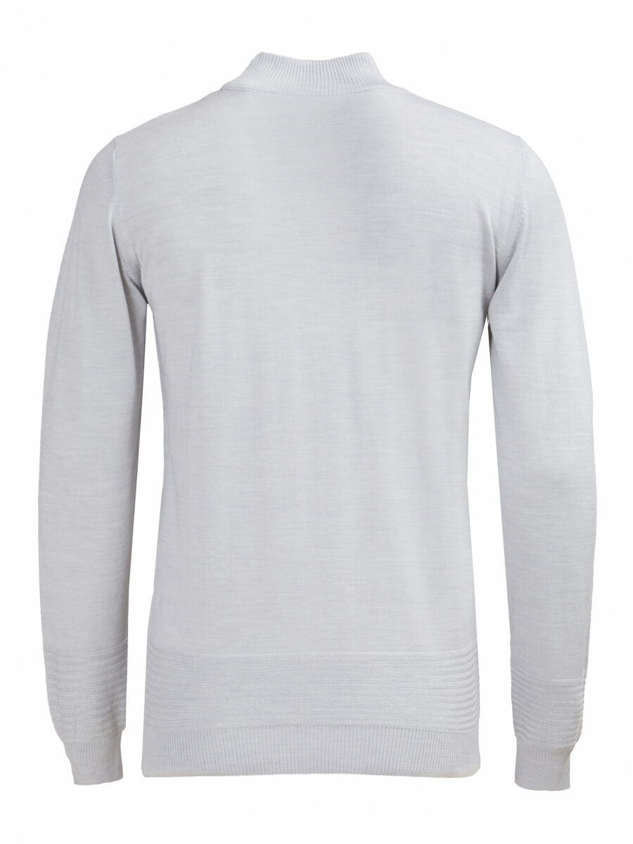 Light Grey Knitwear Sweatshirt - 3