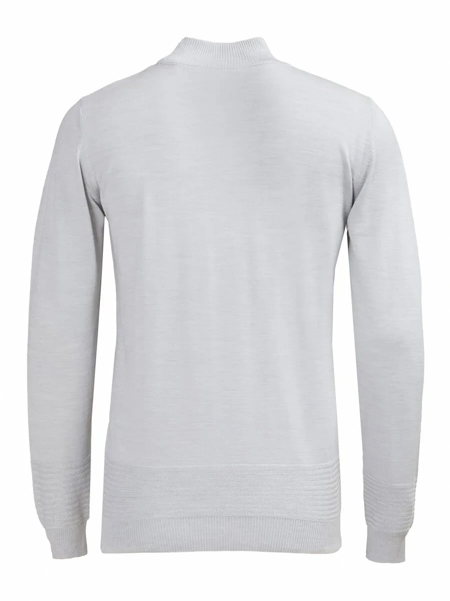 Light Grey Knitwear Sweatshirt - 3
