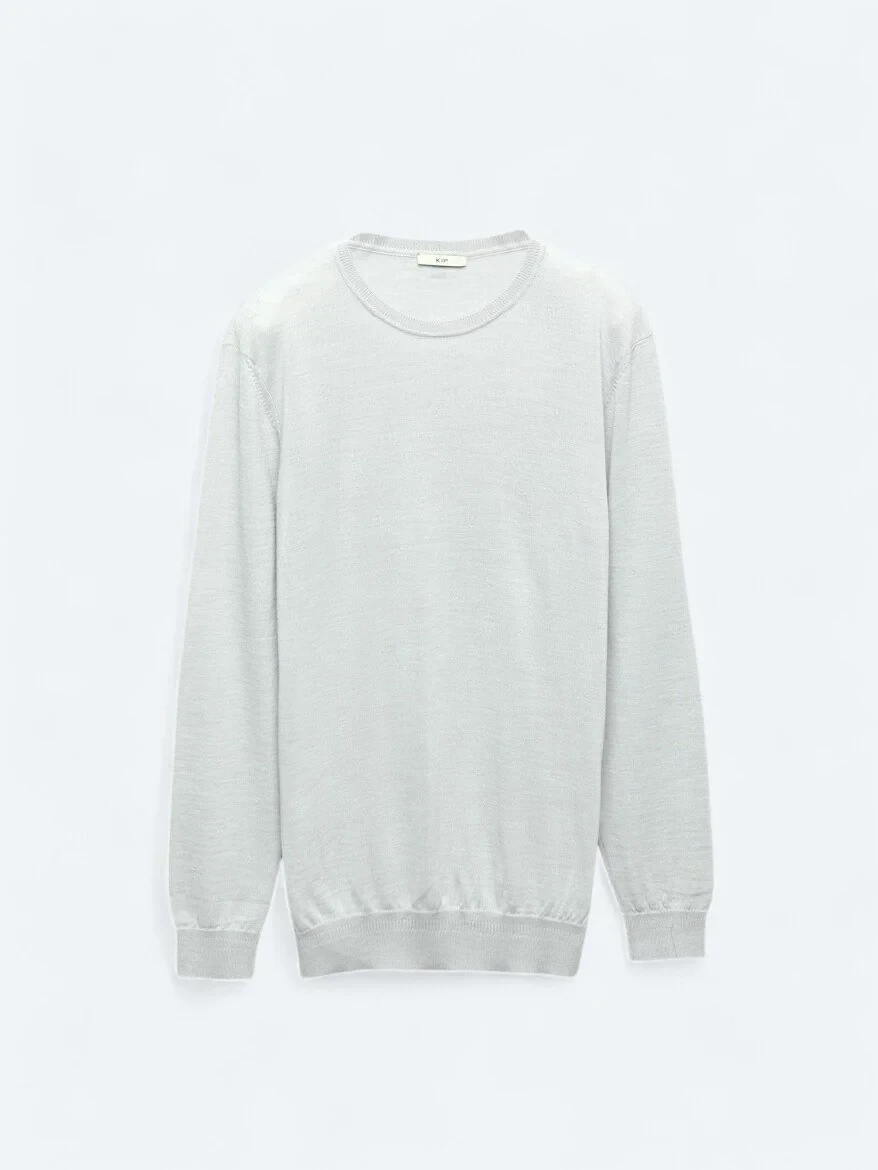 Light Grey Knitwear Sweatshirt - 8