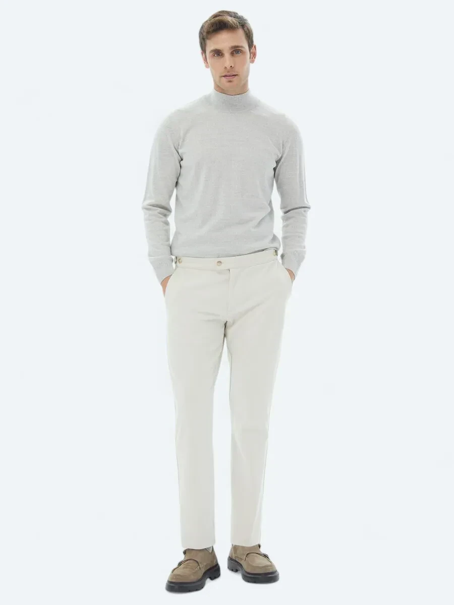 Light Grey Knitwear Sweatshirt - 2