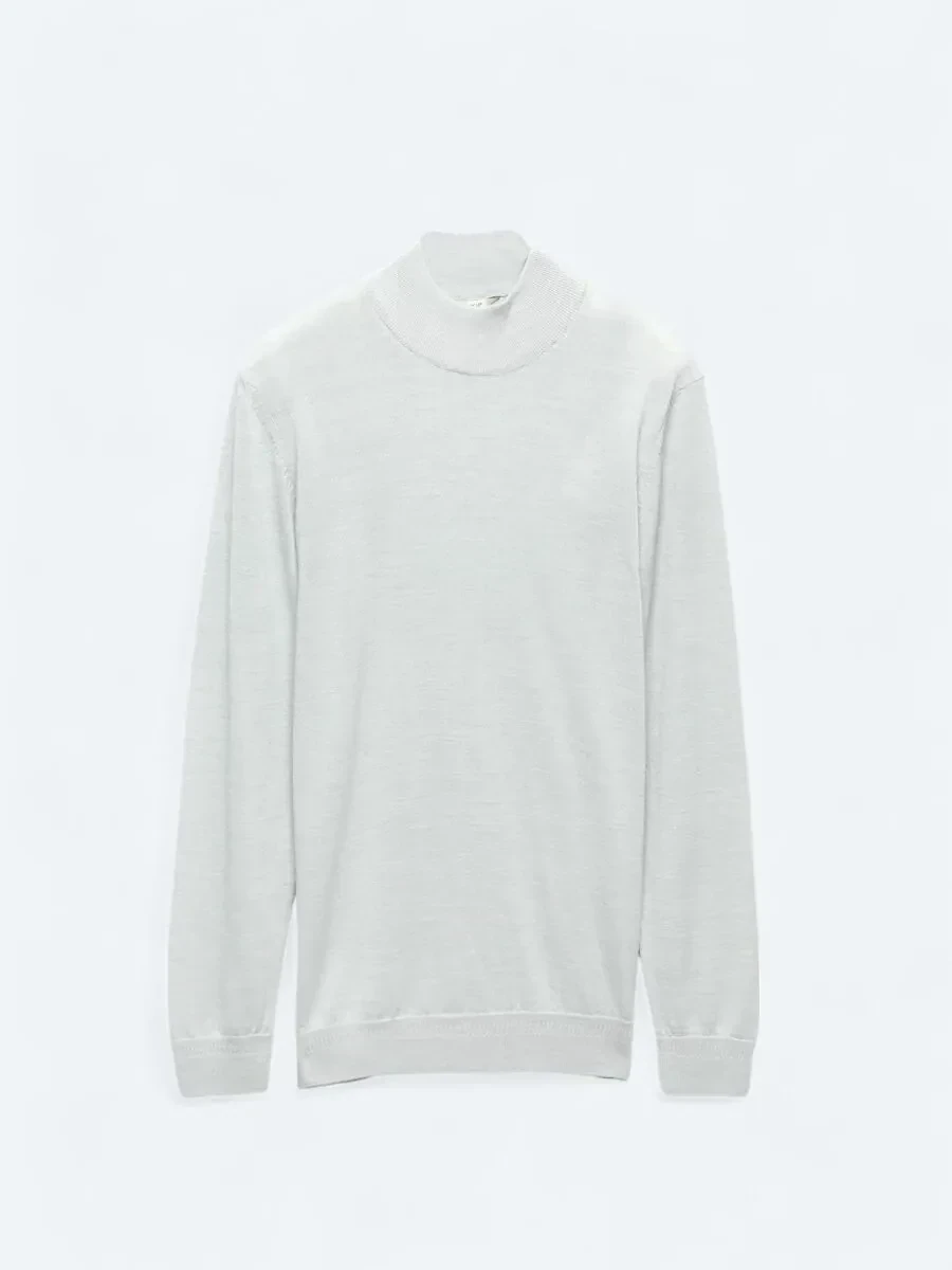 Light Grey Knitwear Sweatshirt - 7