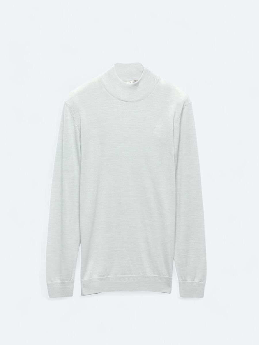 Light Grey Knitwear Sweatshirt - 7