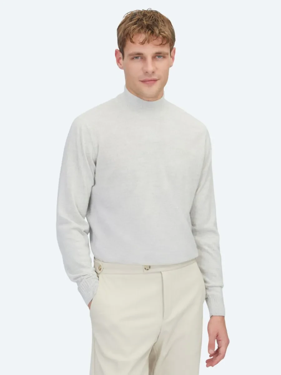 Light Grey Knitwear Sweatshirt - 1