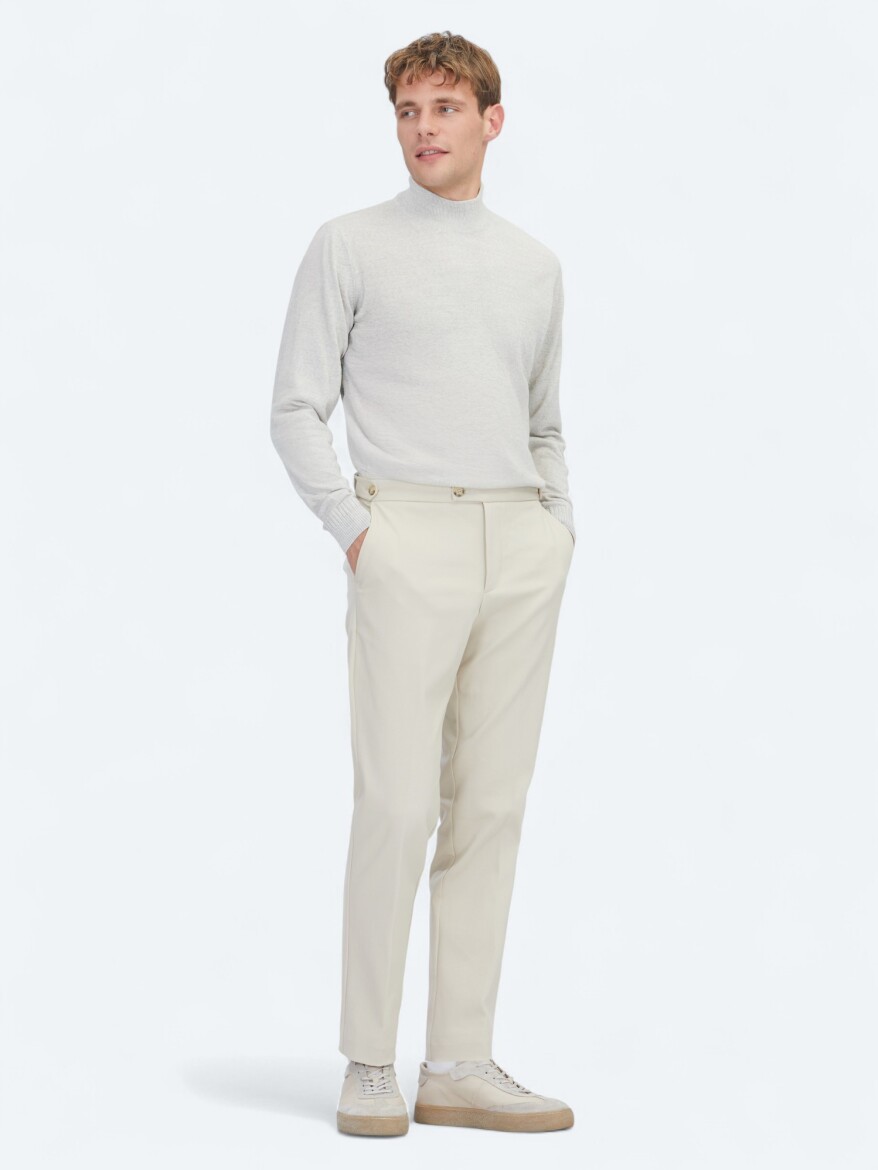 Light Grey Knitwear Sweatshirt 