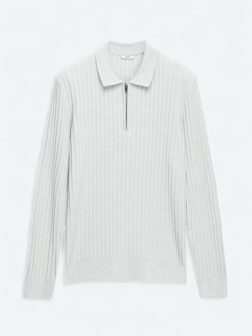 Light Grey Knitwear Sweatshirt - 6