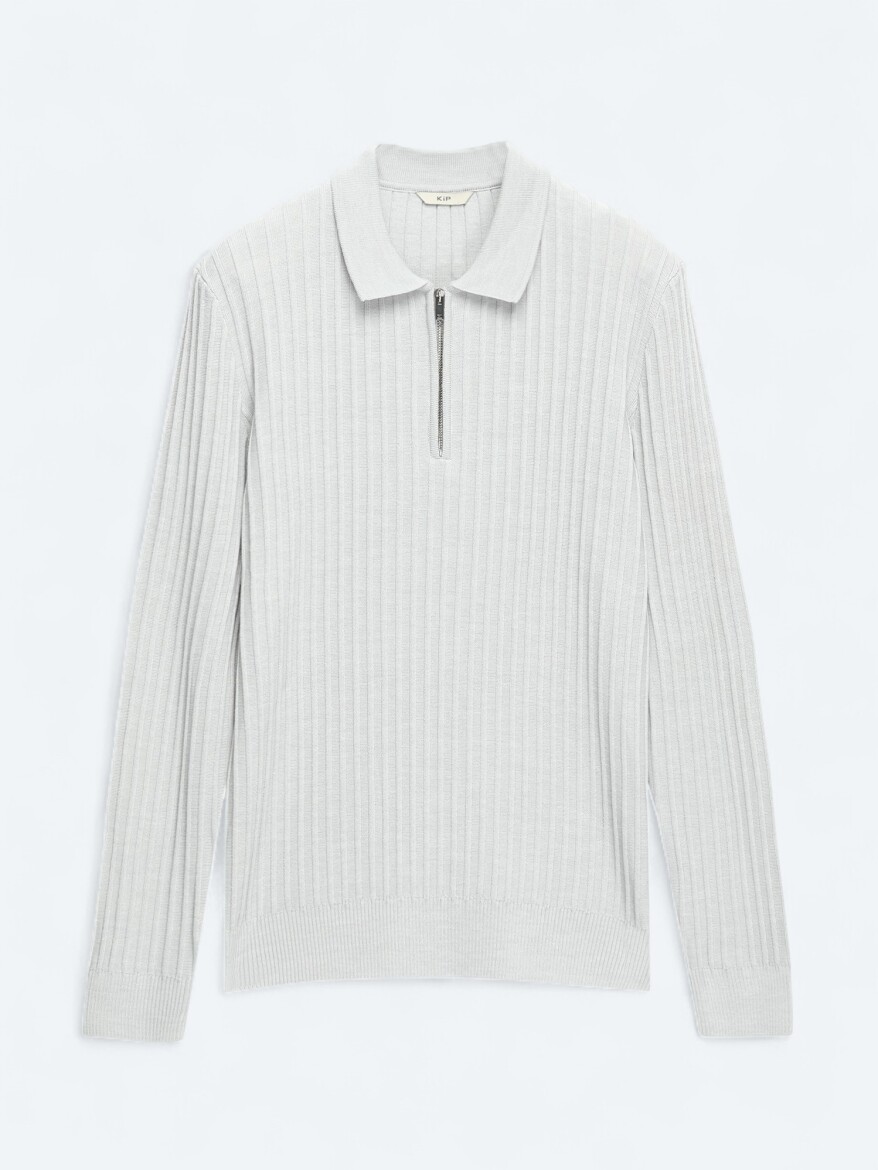 Light Grey Knitwear Sweatshirt - 6