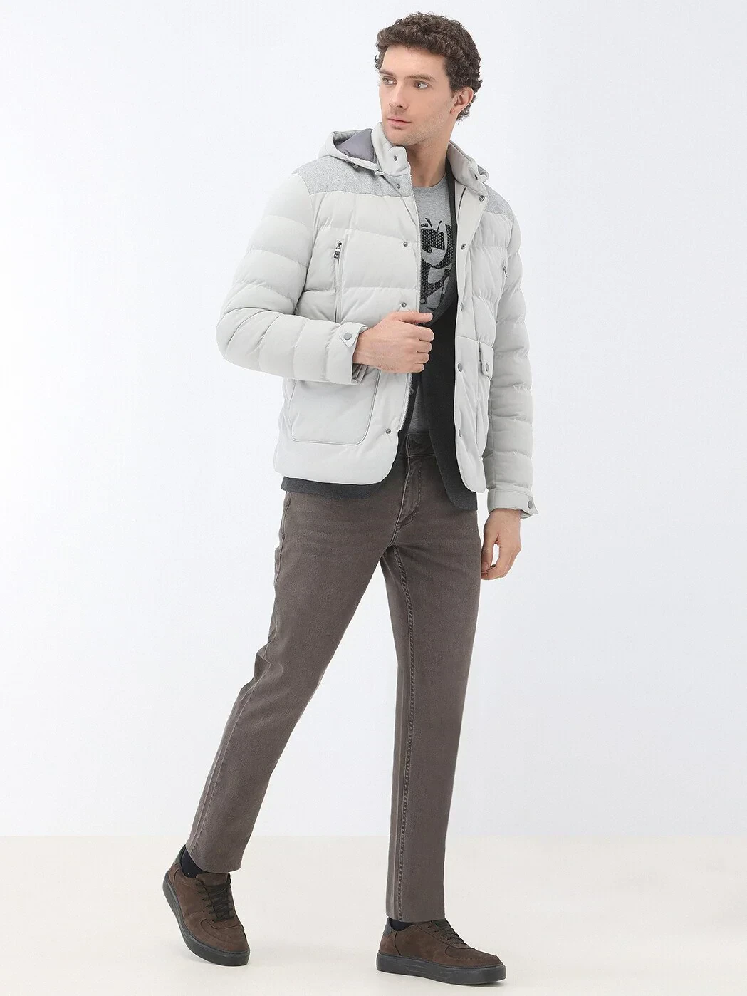 Light Grey Regular Fit Blazer - 2