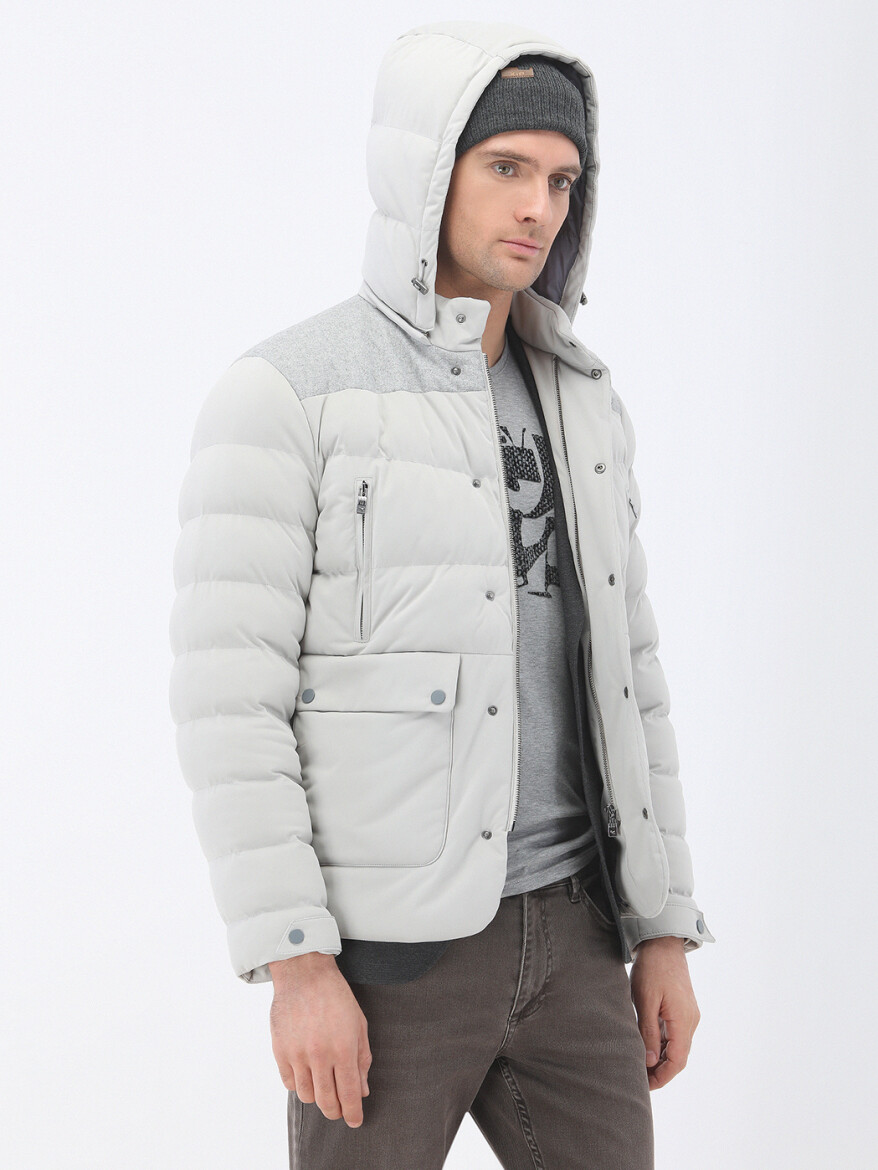 Light Grey Regular Fit Lightweight Jacket - 5