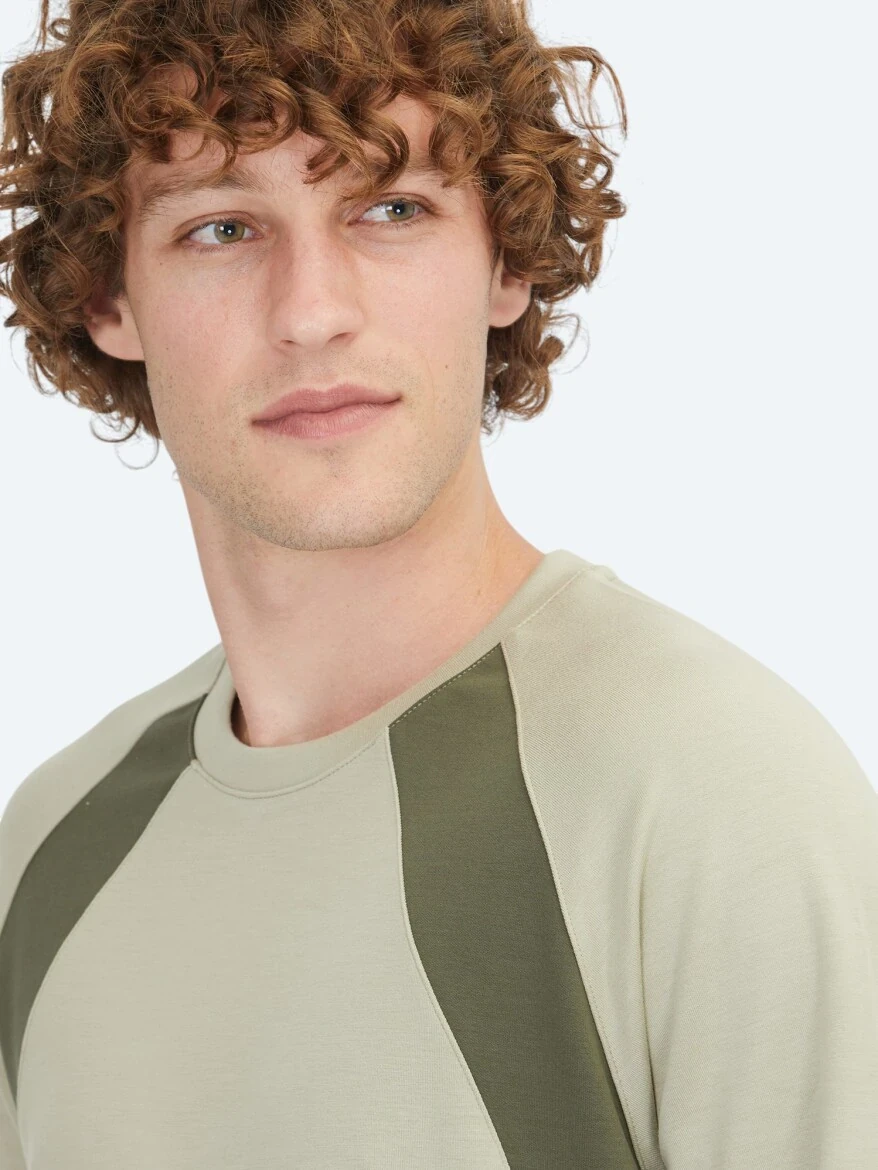 Light Khaki Crew Neck Sweatshirt 
