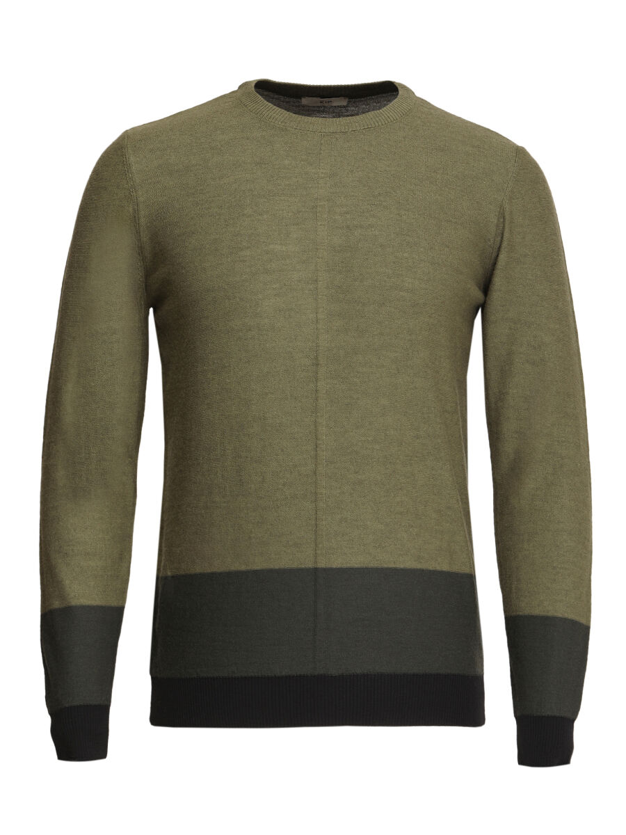Light Khaki Knitwear Sweatshirt - 6