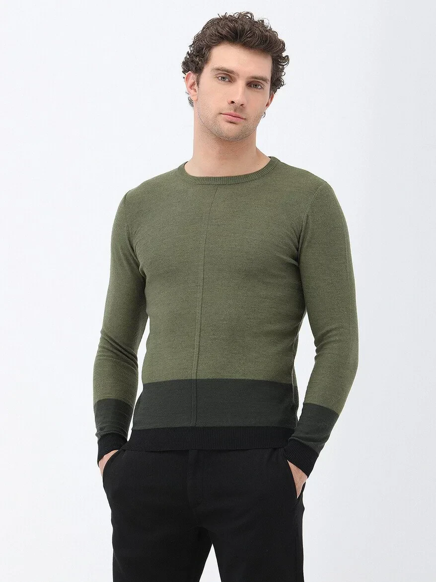 Light Khaki Knitwear Sweatshirt - 1