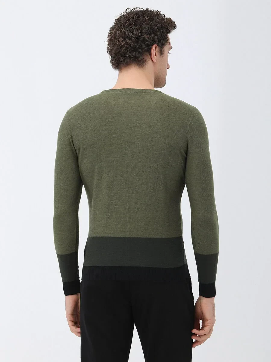 Light Khaki Knitwear Sweatshirt - 5