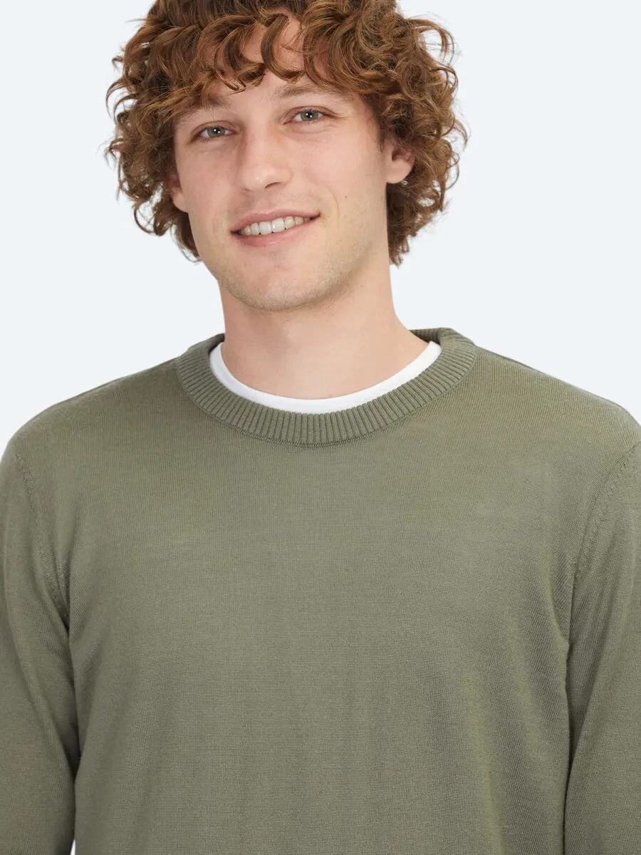 Light Khaki Knitwear Sweatshirt - 3