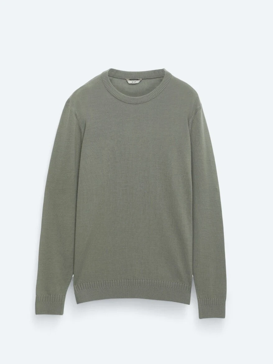 Light Khaki Knitwear Sweatshirt - 6