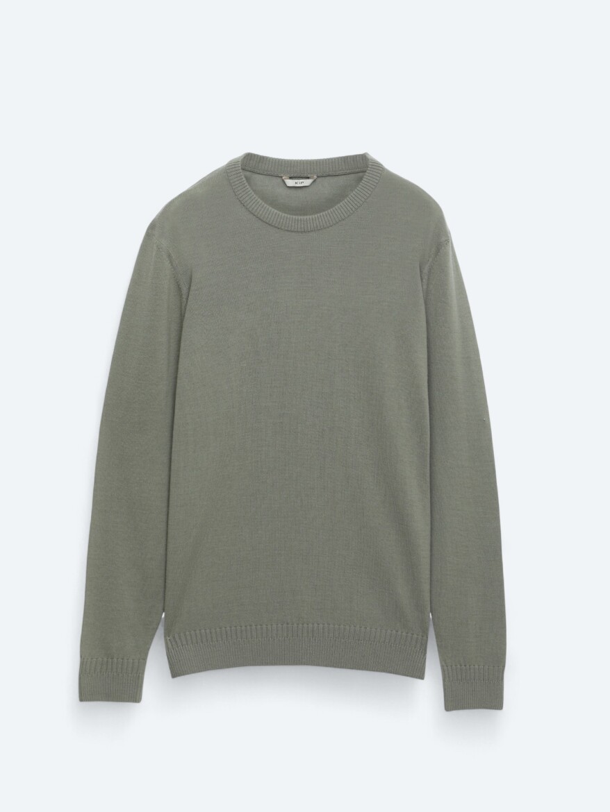 Light Khaki Knitwear Sweatshirt - 6