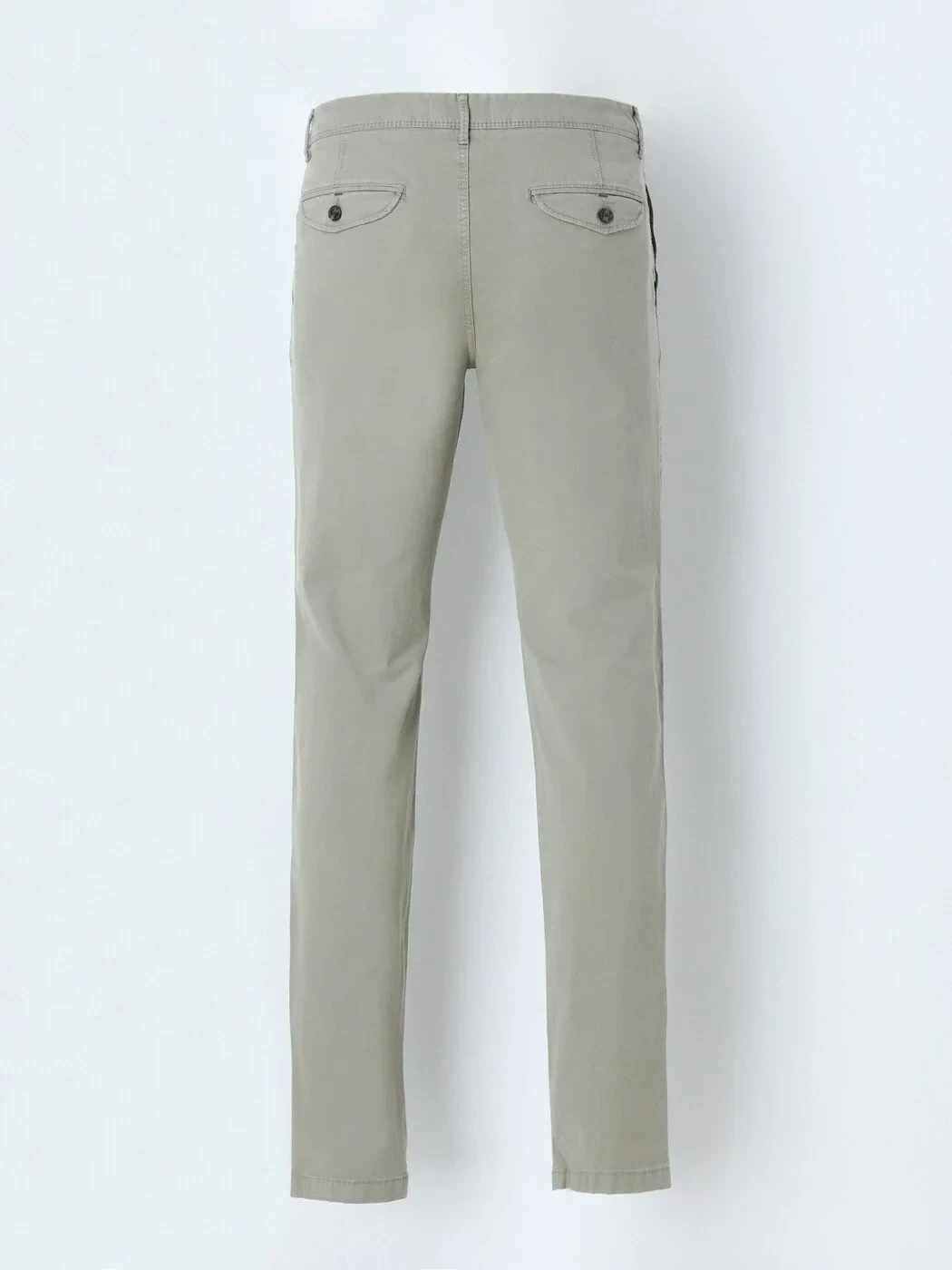 Light Khaki Weaving Slim Fit Casual Trousers - 3