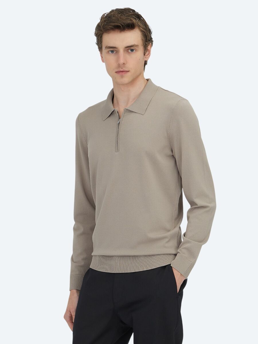 Light Mink Knitwear Sweatshirt - 1