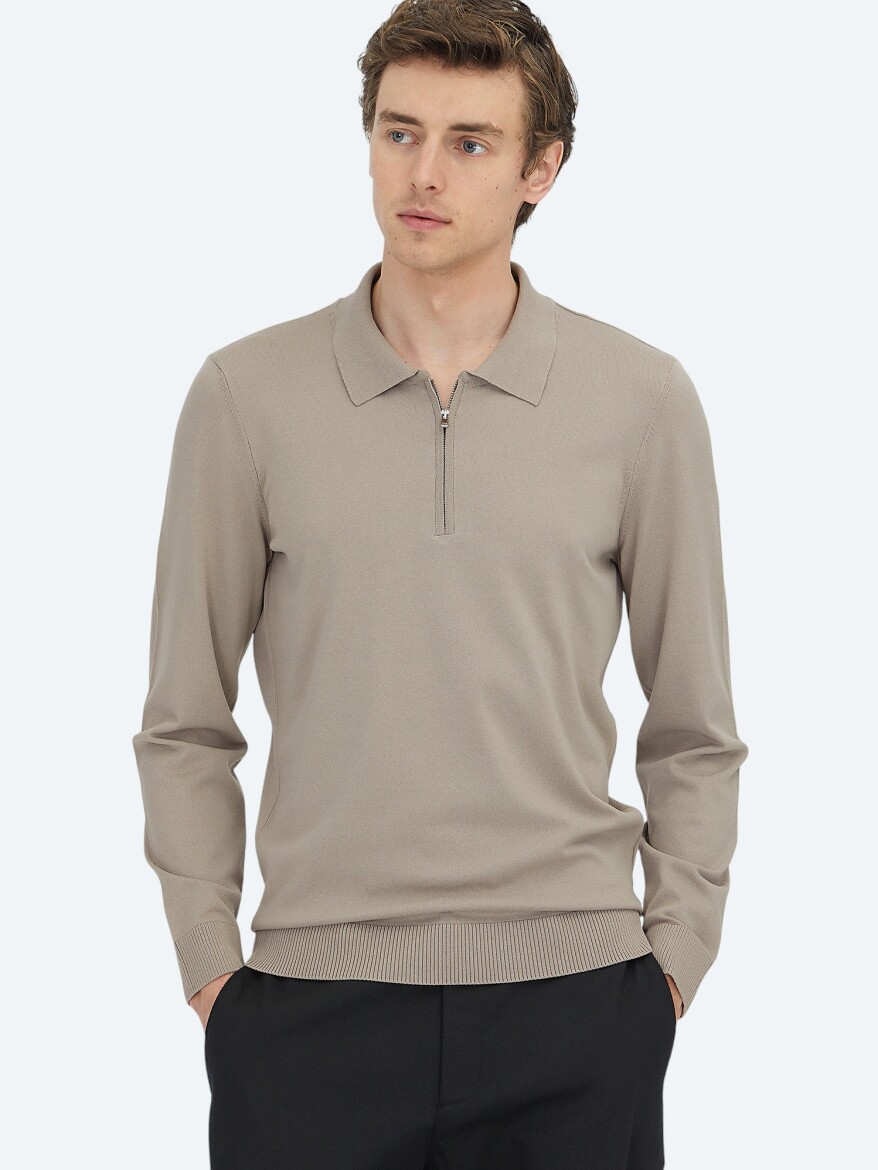 Light Mink Knitwear Sweatshirt - 2