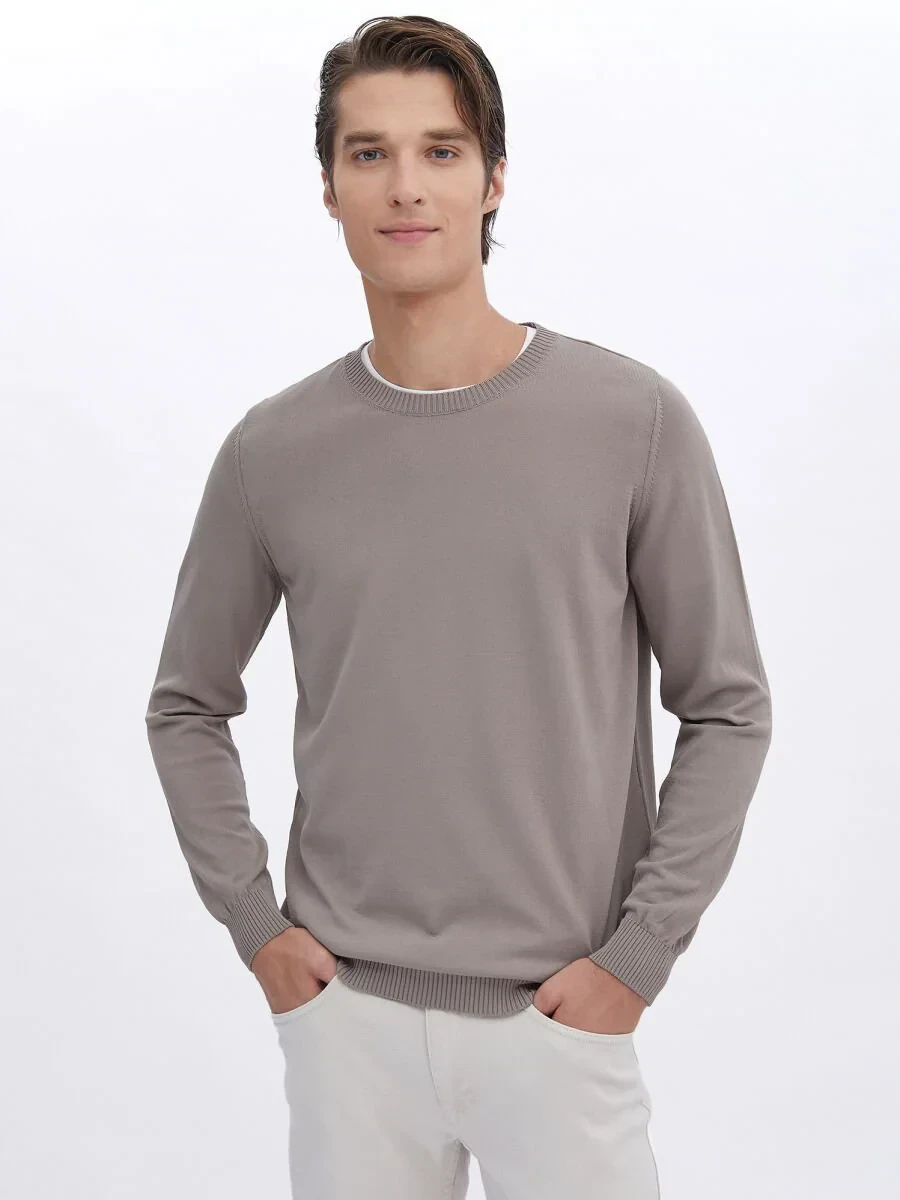 Light Mink Knitwear Sweatshirt - 1