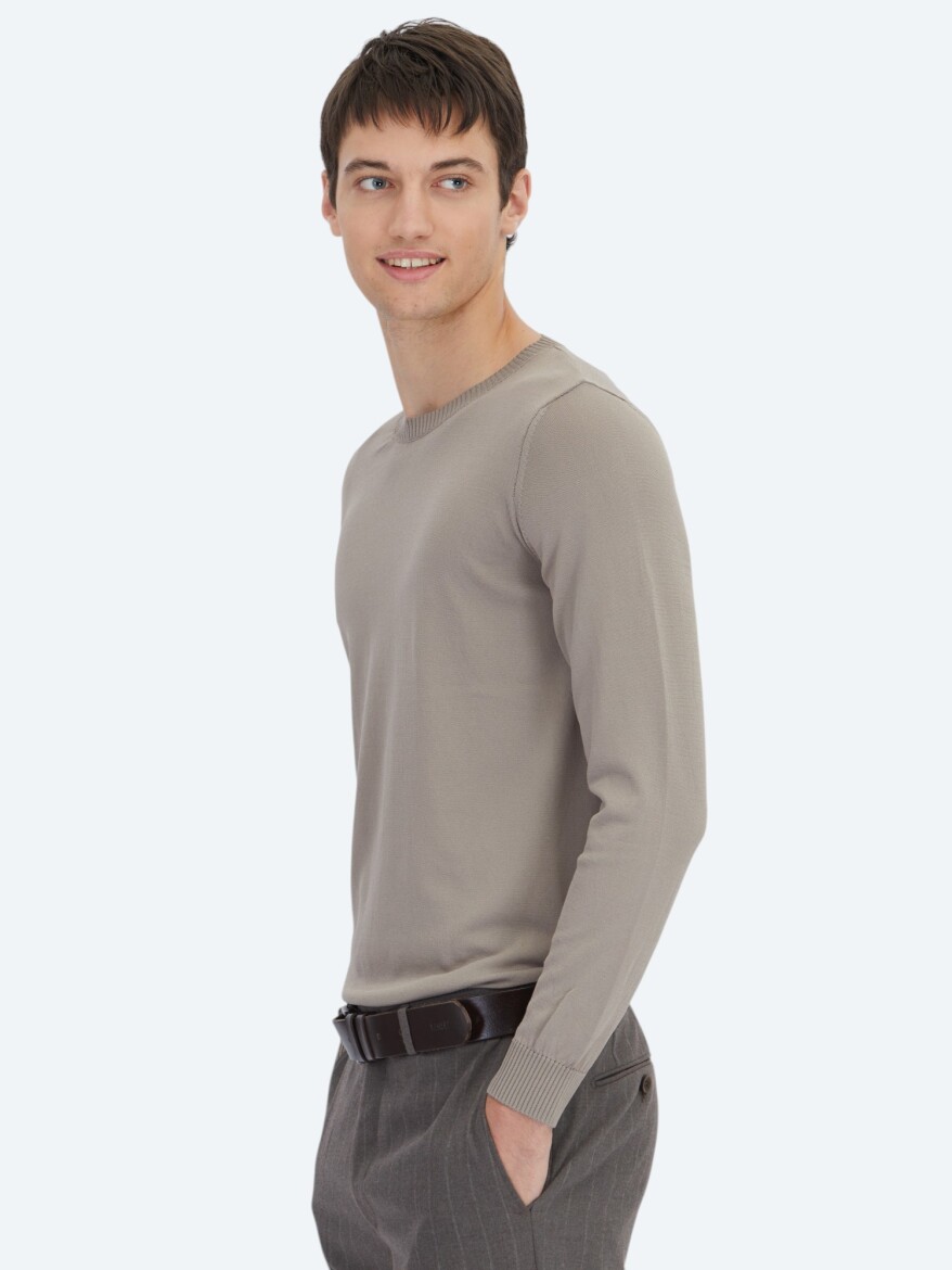 Light Mink Knitwear Sweatshirt - 3