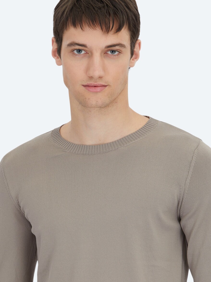 Light Mink Knitwear Sweatshirt - 4