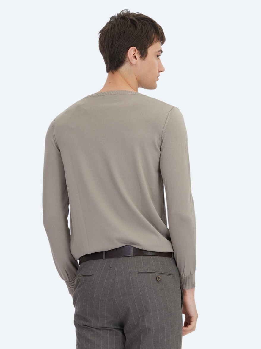 Light Mink Knitwear Sweatshirt - 5