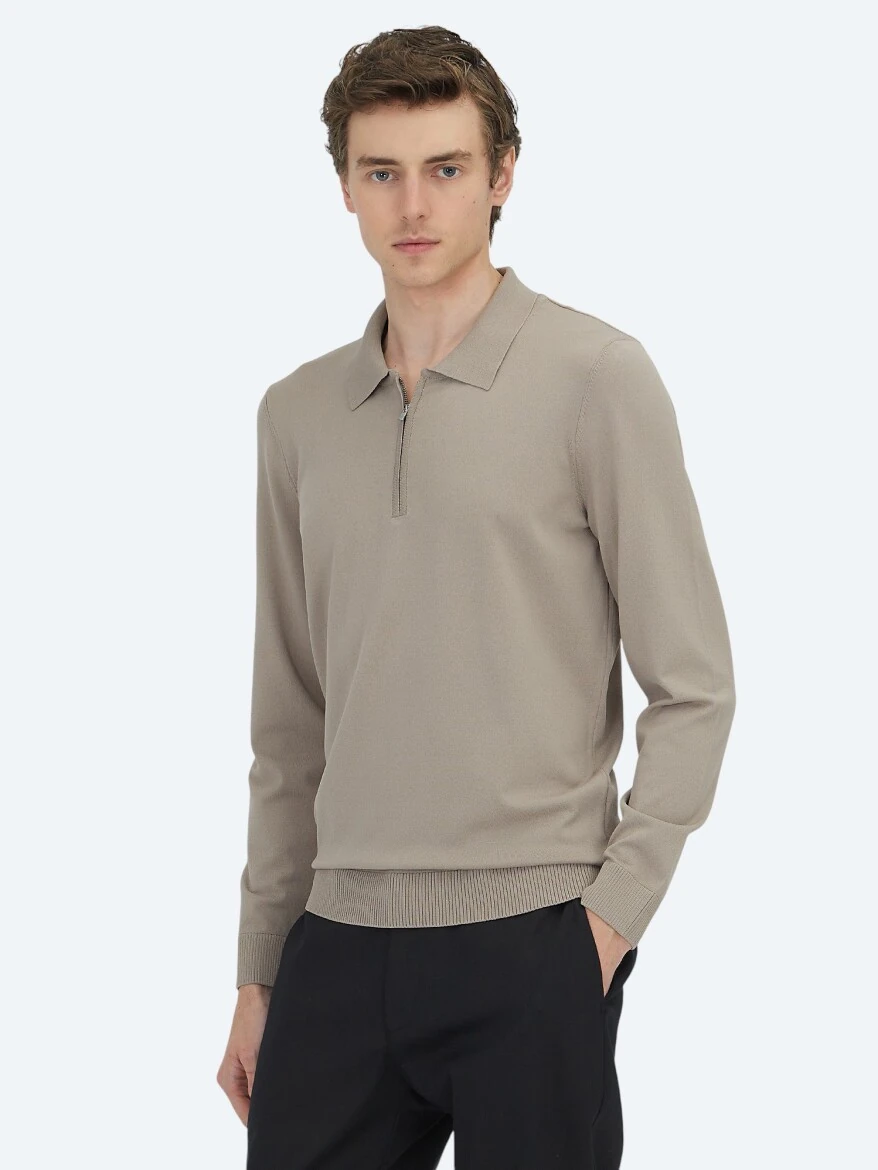 Light Mink Knitwear Sweatshirt - 1