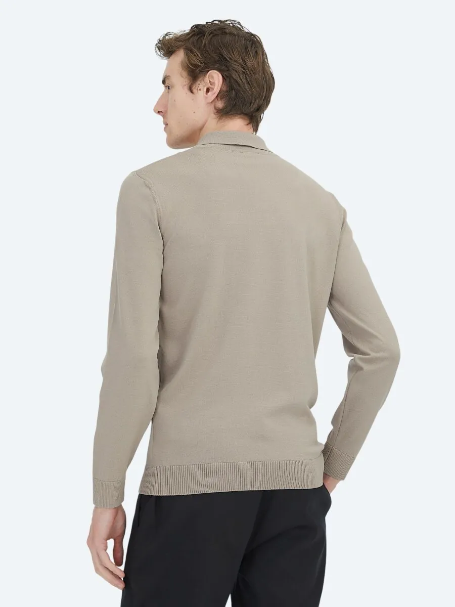 Light Mink Knitwear Sweatshirt - 5