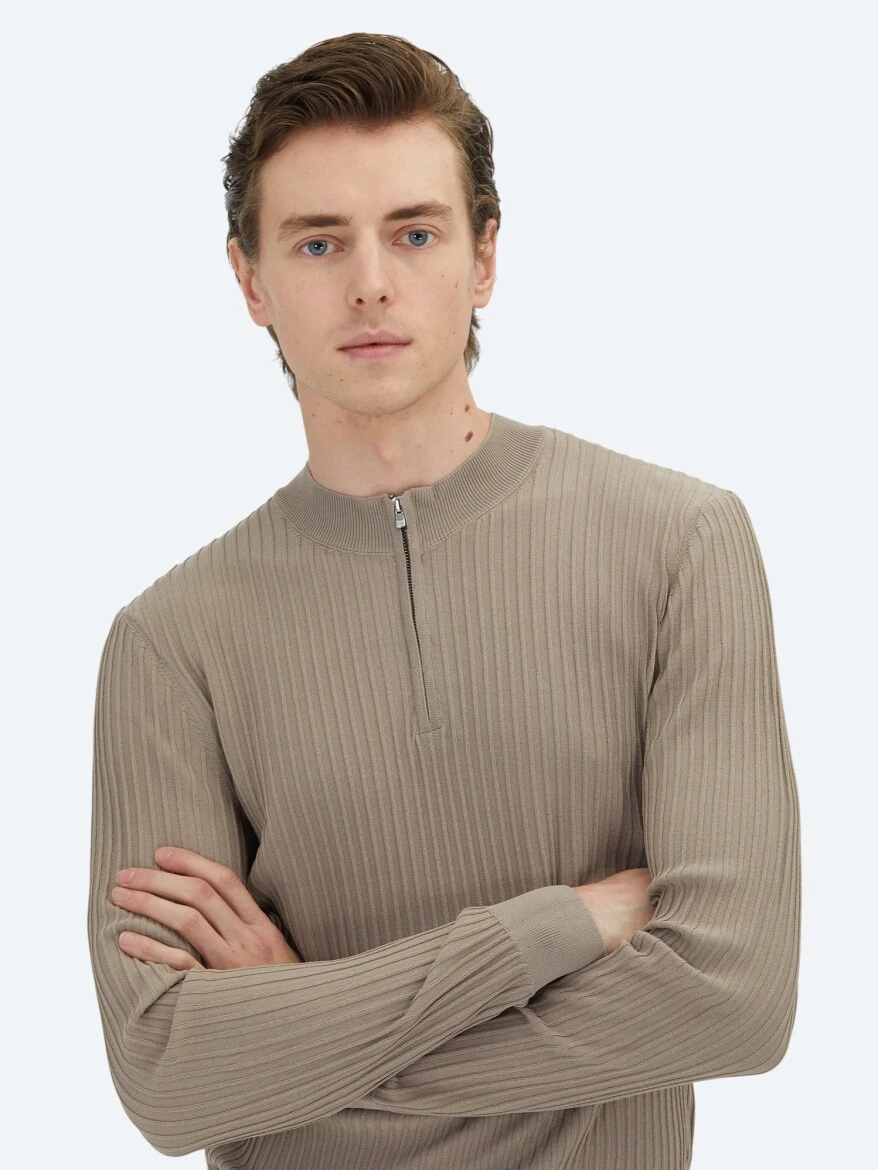 Light Mink Knitwear Sweatshirt - 3