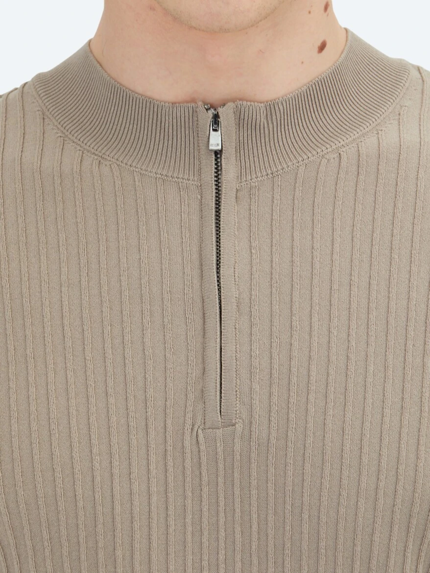 Light Mink Knitwear Sweatshirt - 5