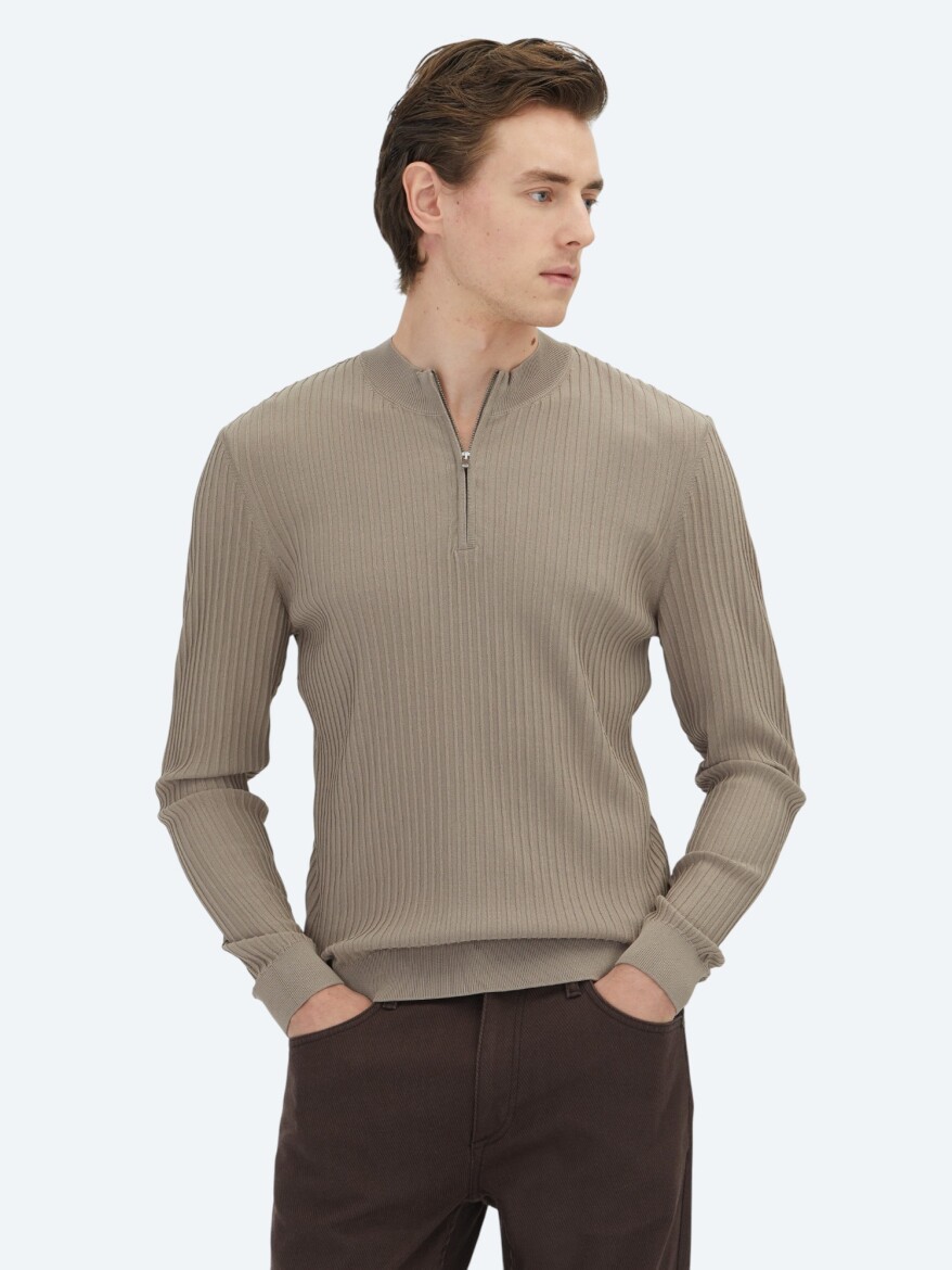 Light Mink Knitwear Sweatshirt 