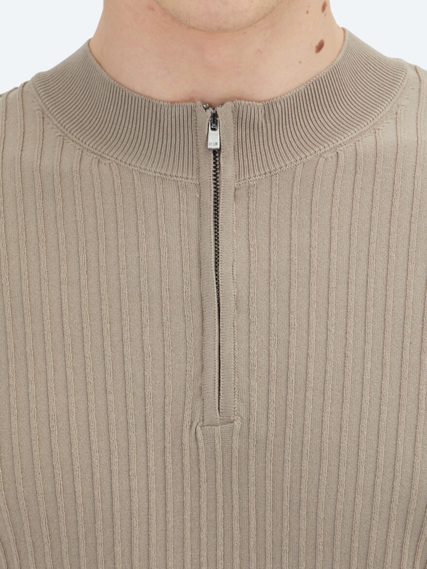 Light Mink Knitwear Sweatshirt - 5