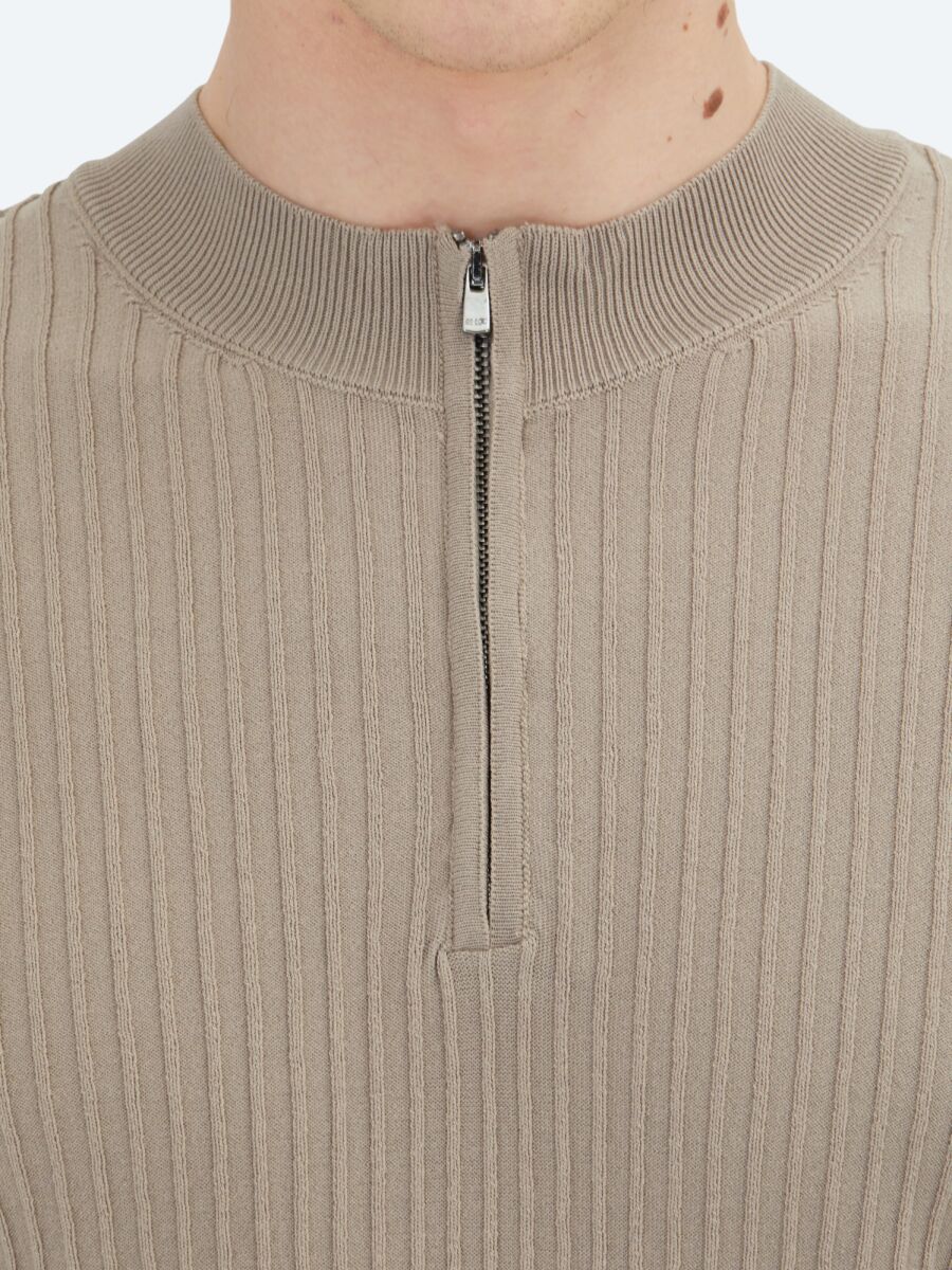 Light Mink Knitwear Sweatshirt - 5