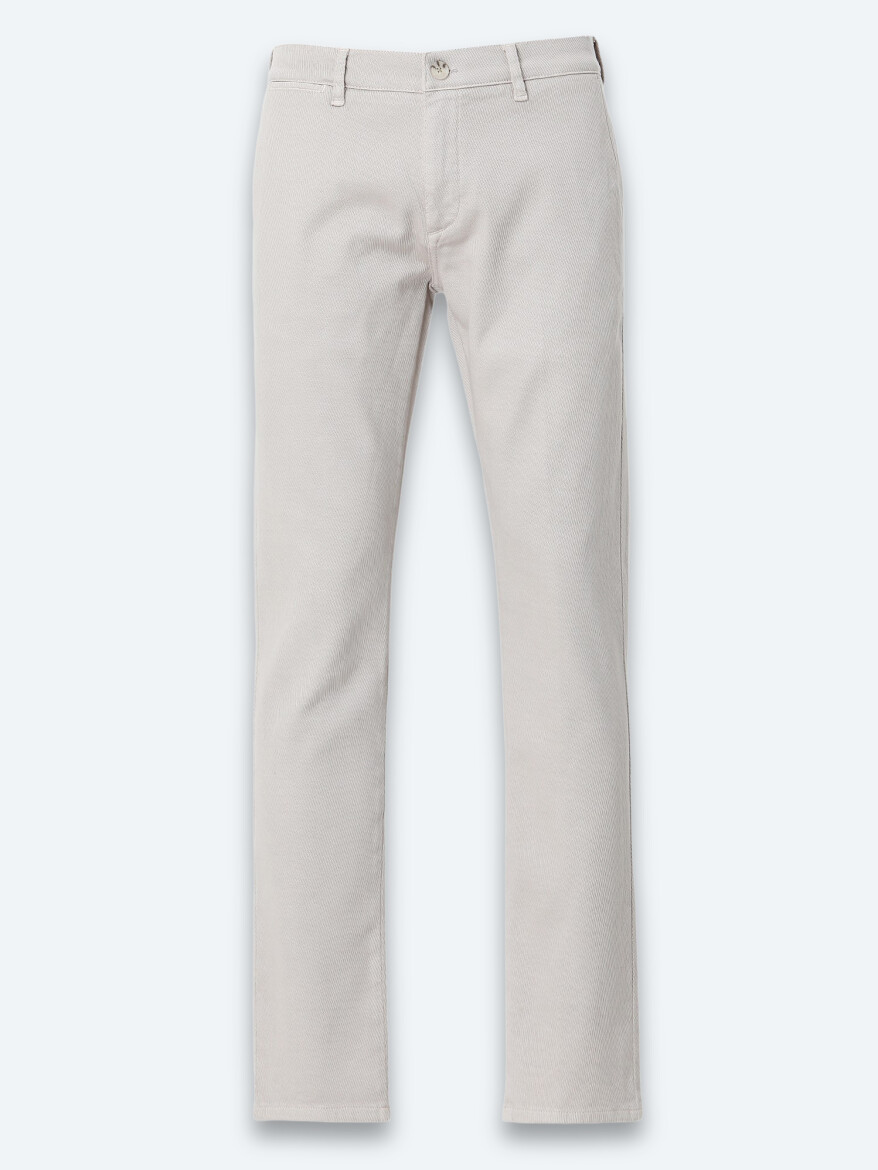 Light Mink Weaving Slim Fit Smart Casual Cotton Blended Trousers - 6