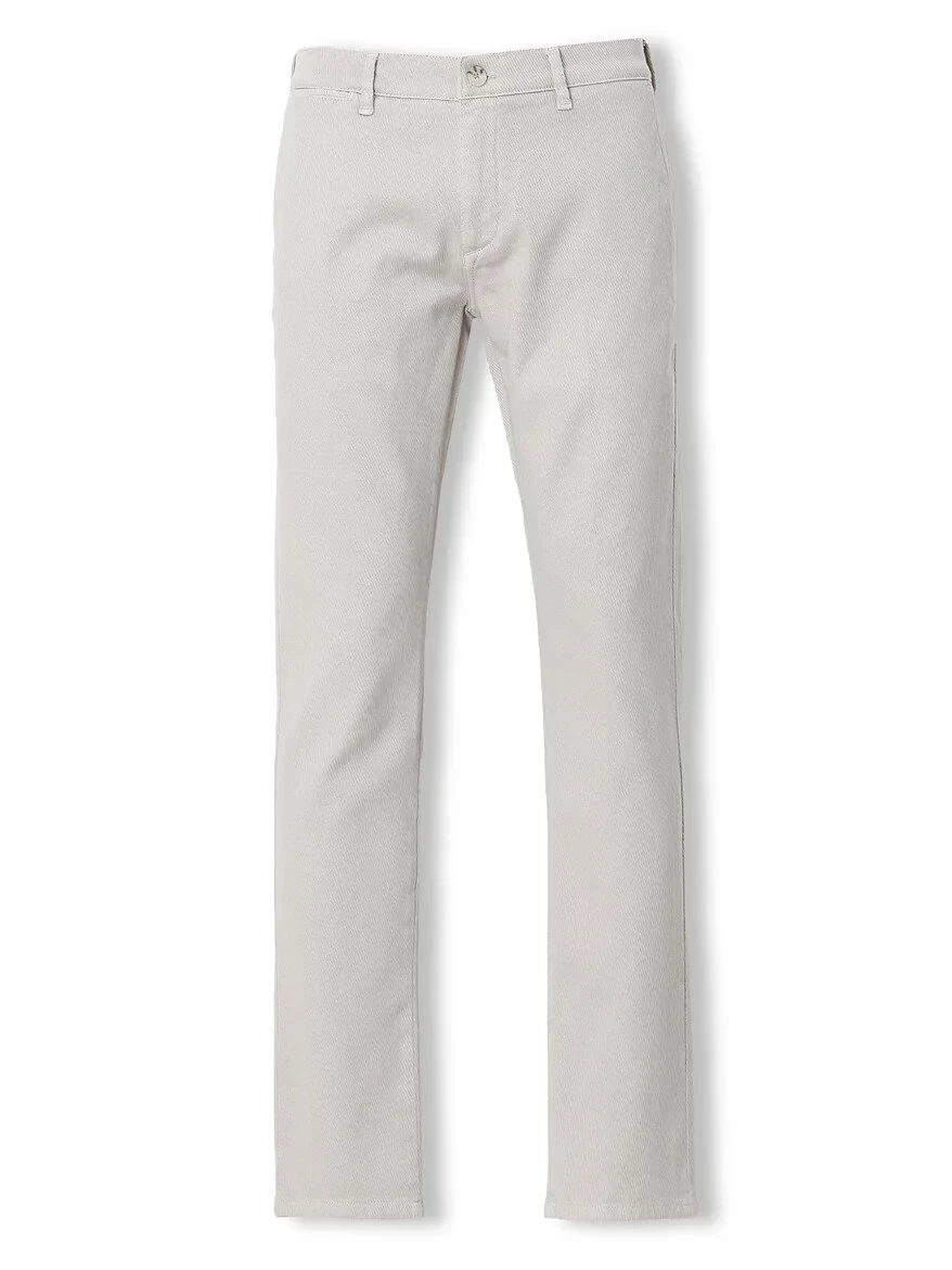 Light Mink Weaving Slim Fit Smart Casual Cotton Blended Trousers - 6
