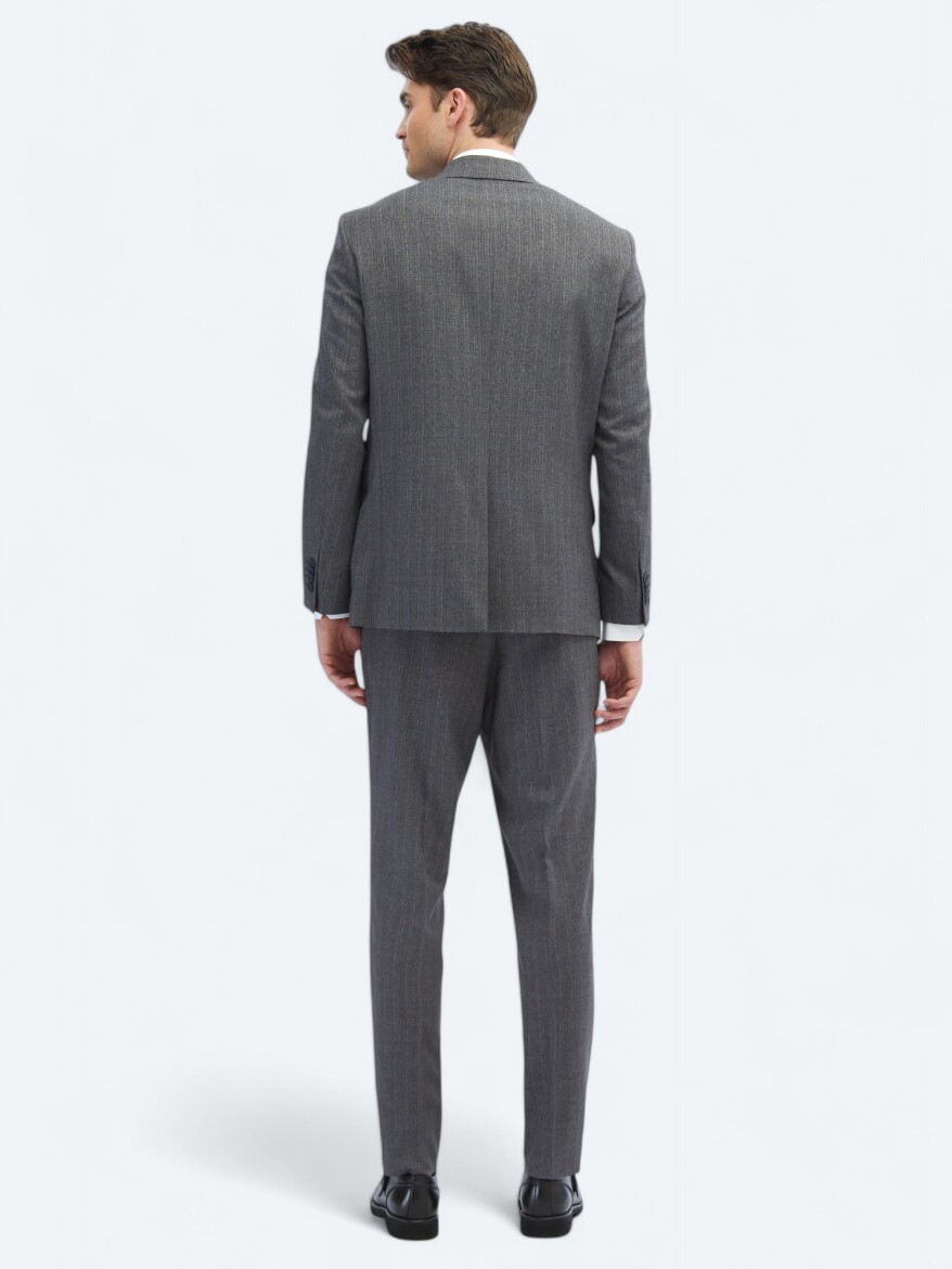 Light Navy Blue Micro Comfort Fit Suit - 5