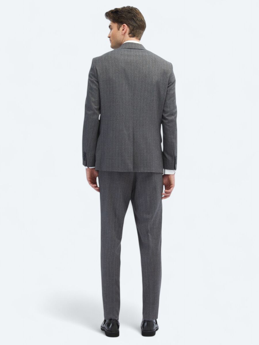 Light Navy Blue Micro Comfort Fit Suit - 5