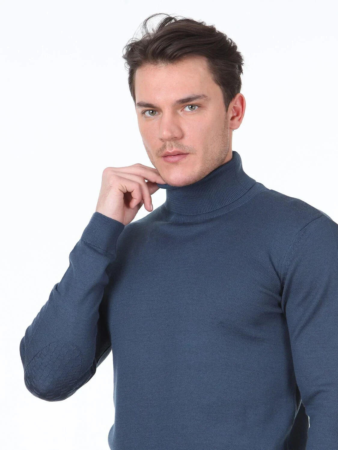 Light Petrol Blue Knitwear Sweatshirt - 2