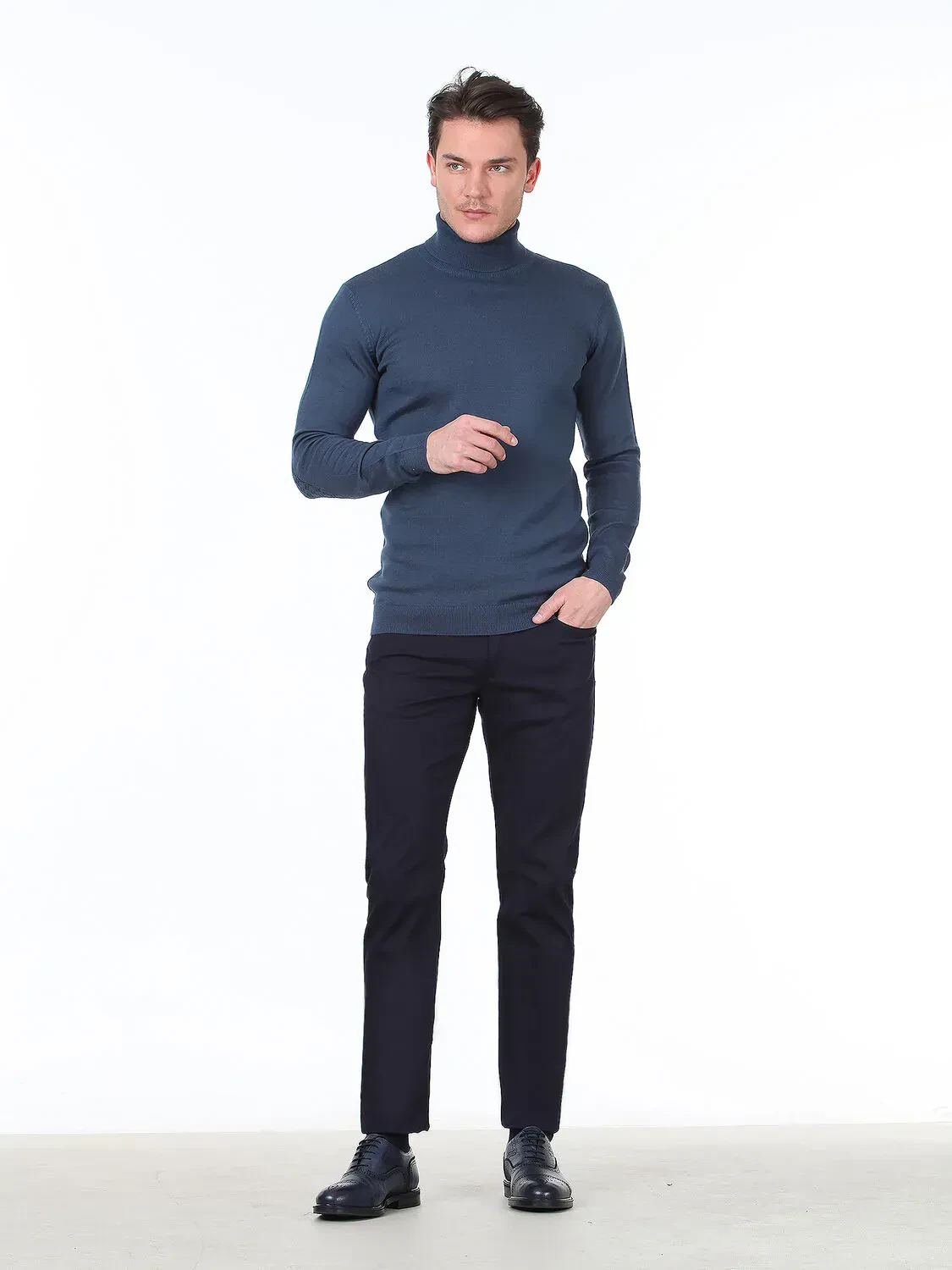Light Petrol Blue Knitwear Sweatshirt - 3