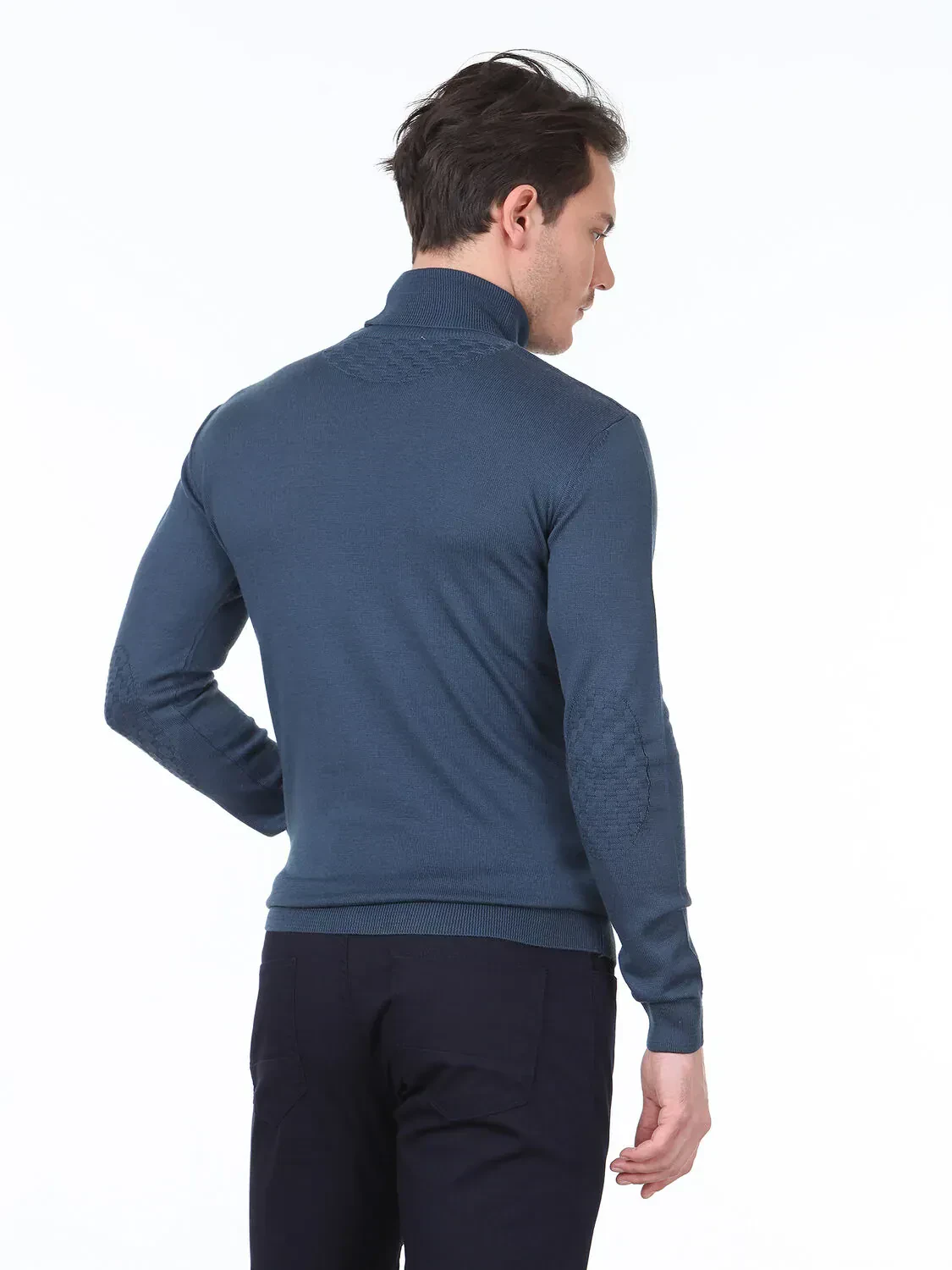 Light Petrol Blue Knitwear Sweatshirt - 4