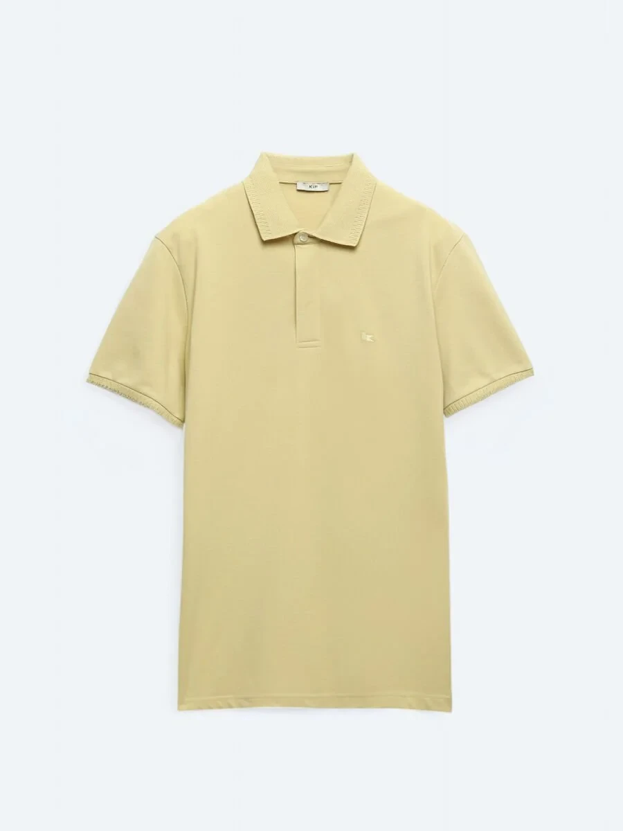Limon Küfü Düz Polo Yaka %100 Pamuk T-Shirt - 6