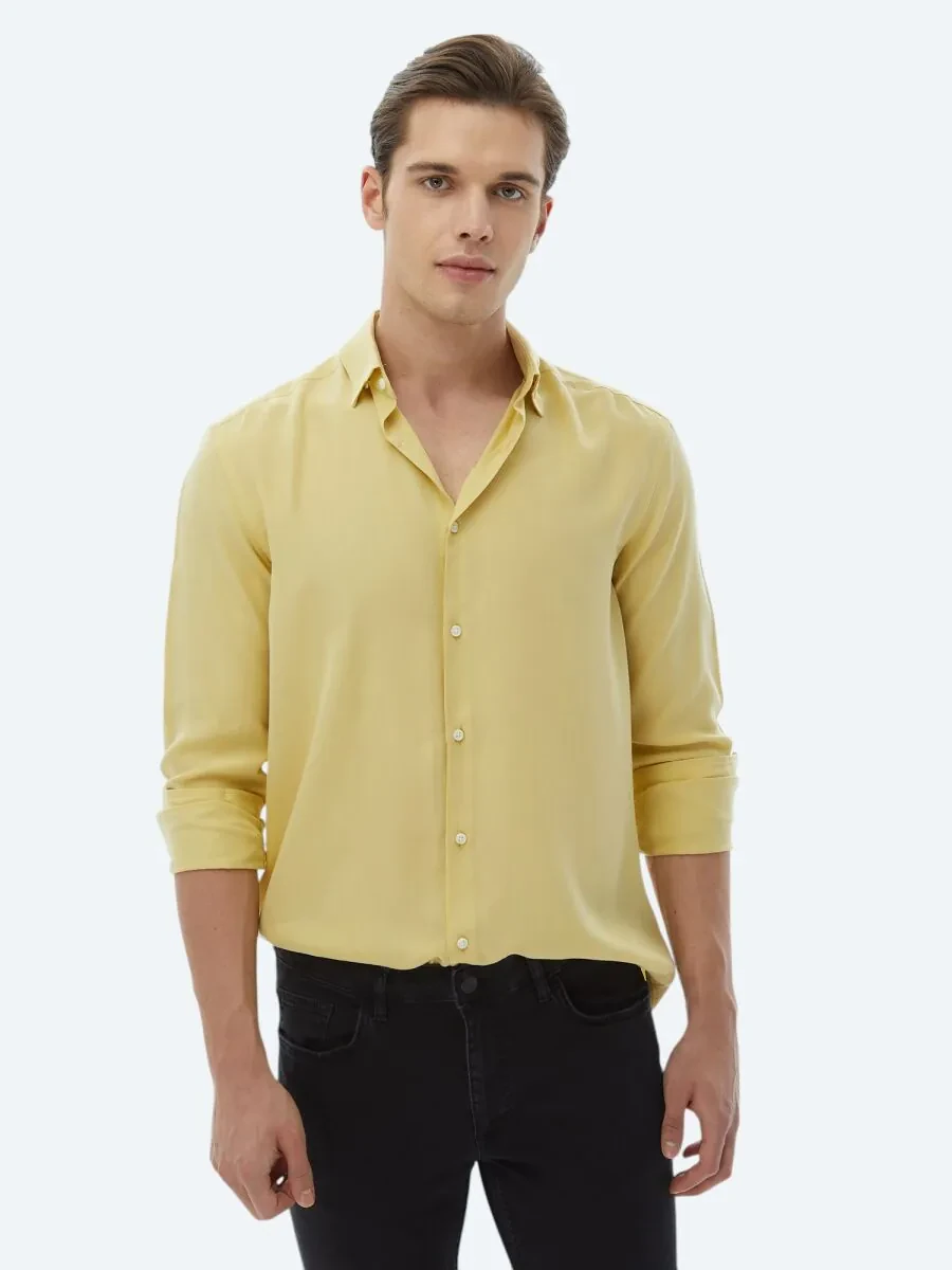 Limon Küfü Regular Fit Dokuma Casual Gömlek - 1