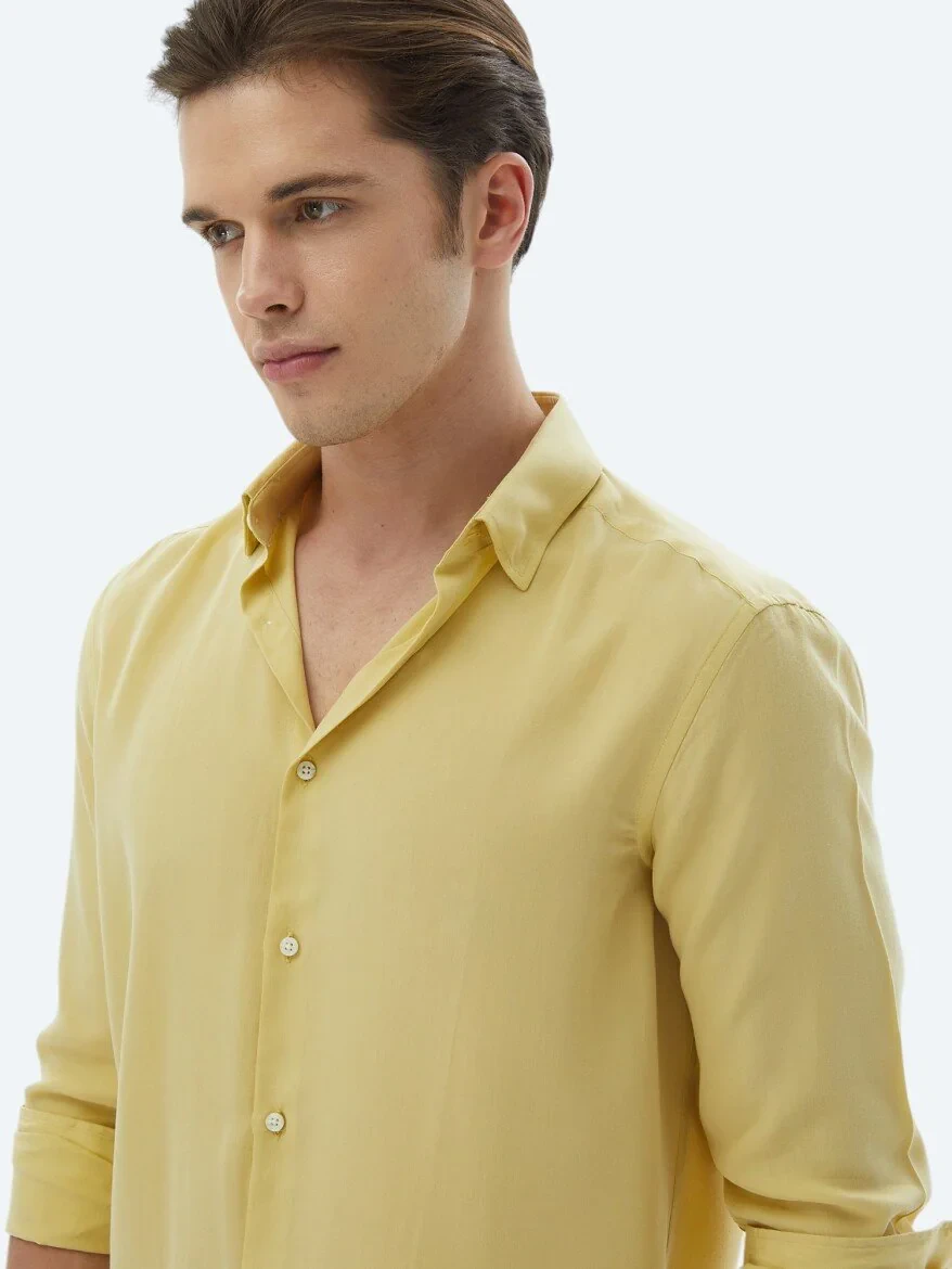 Limon Küfü Regular Fit Dokuma Casual Gömlek - 6