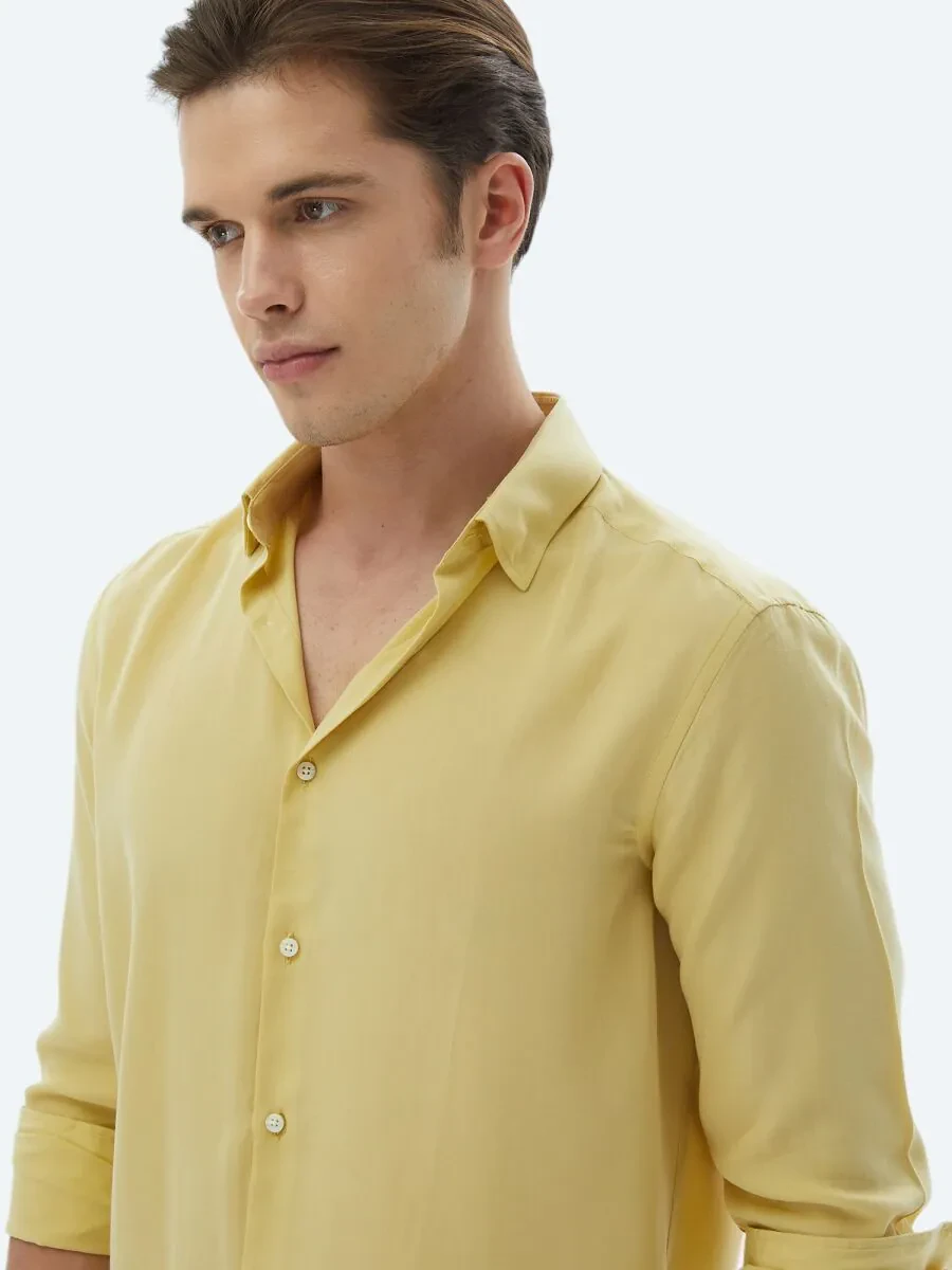 Limon Küfü Regular Fit Dokuma Casual Gömlek - 6