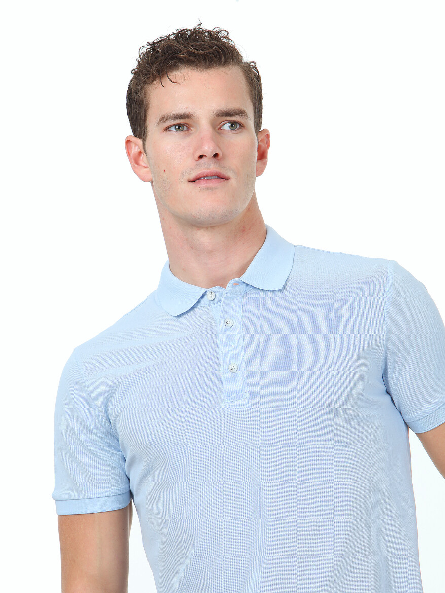 Mavi %100 Pamuk T-Shirt - 2