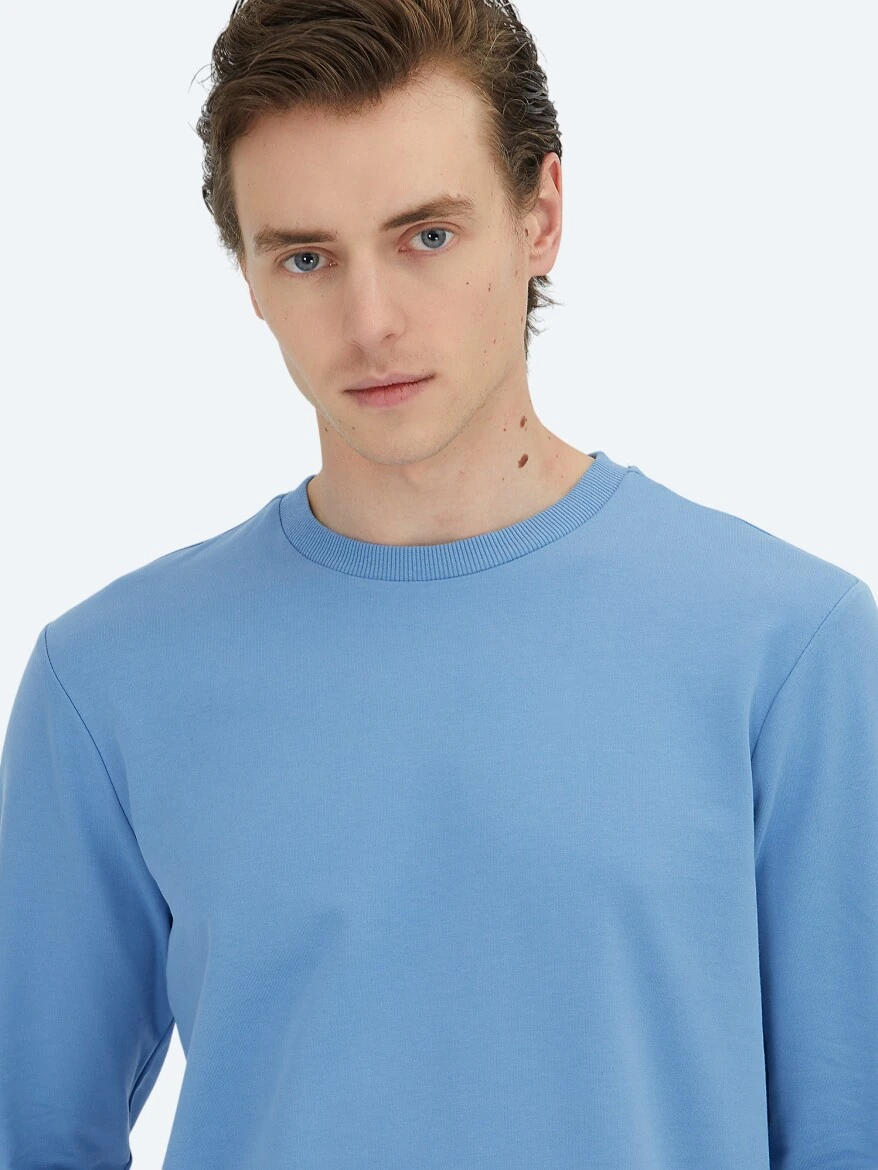 Mavi Bisiklet Yaka Sweatshırt - 3