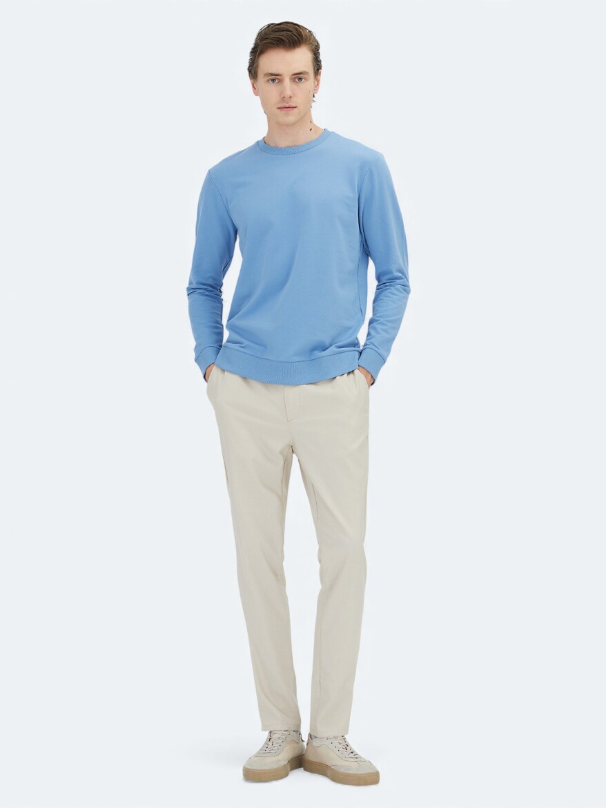 Mavi Bisiklet Yaka Sweatshırt 