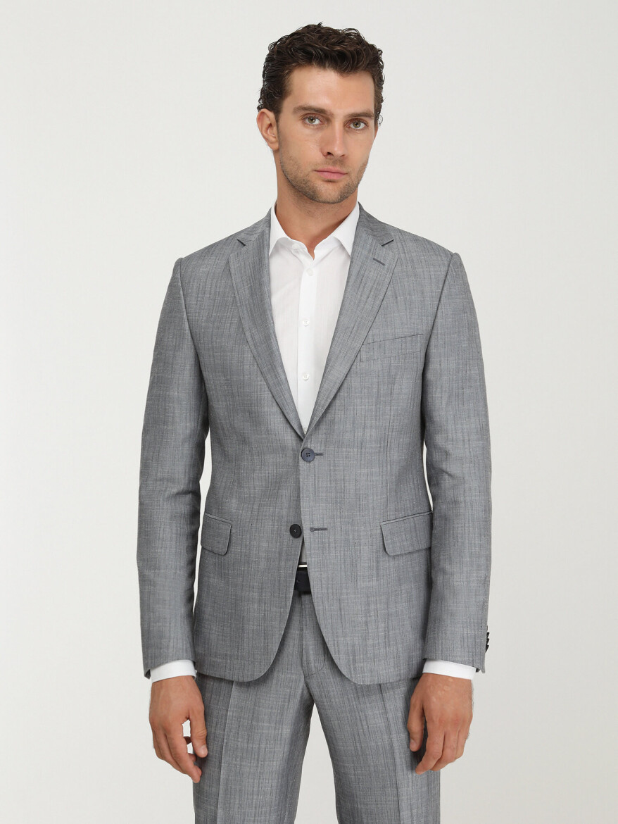 Mavi Desenli Modern Fit Takım Elbise - KİP
